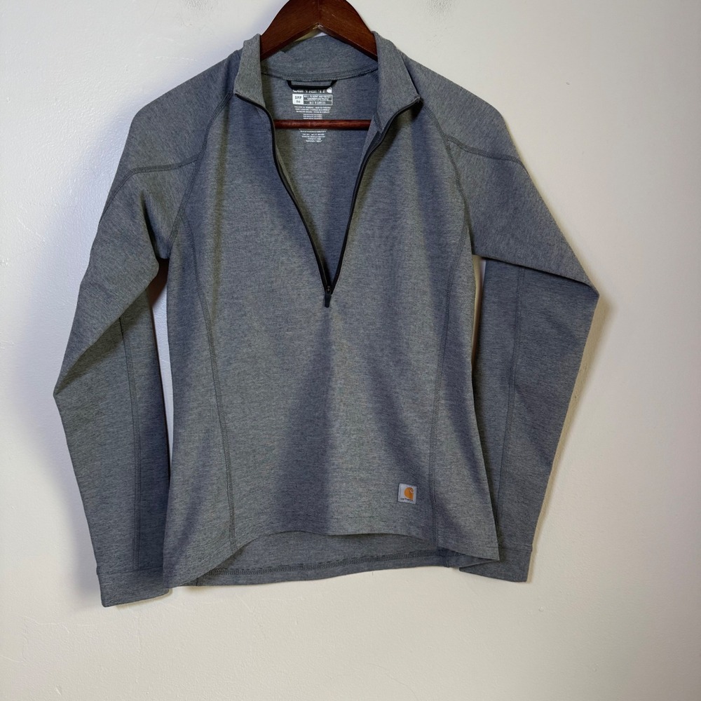Carhartt Force Performance Quarter Zip Pullover Size Small Gray